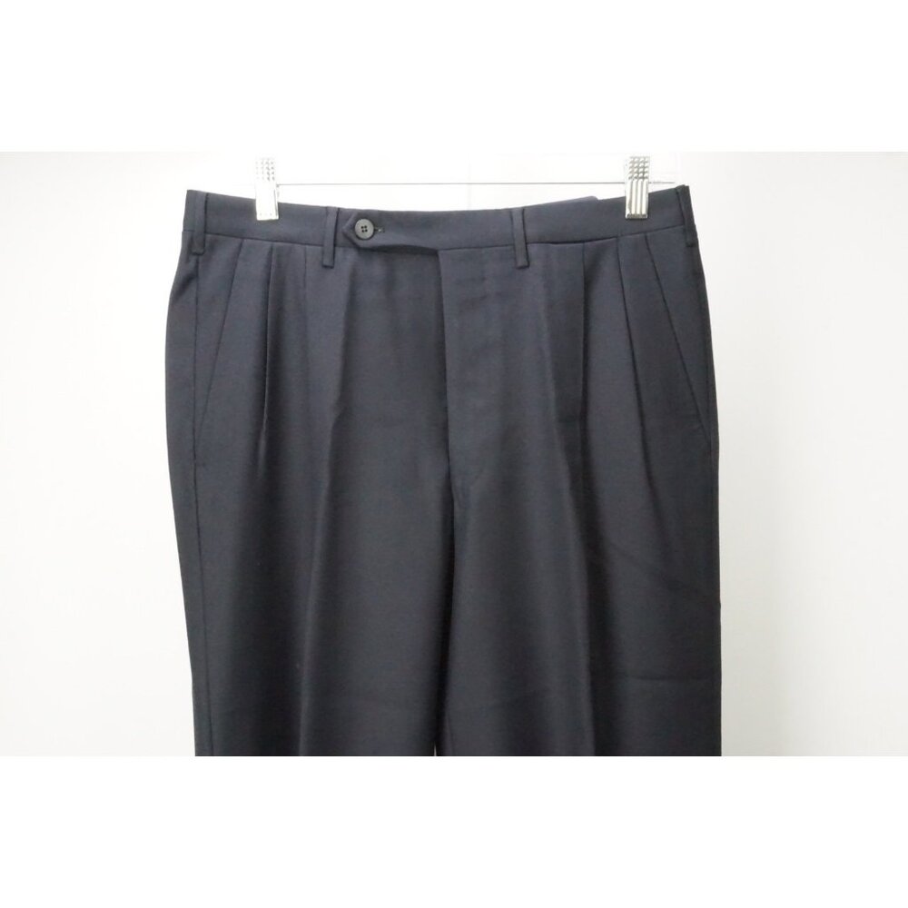 Rota Solid Blue 100% Wool Dress Pants Trousers Sz 48 EU NEW